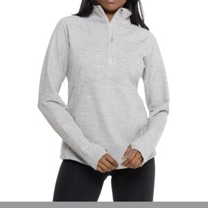 Kyodan Ladies XL. Gray/White Herringbone Design. Thumb Openings. 2 Front Pockets